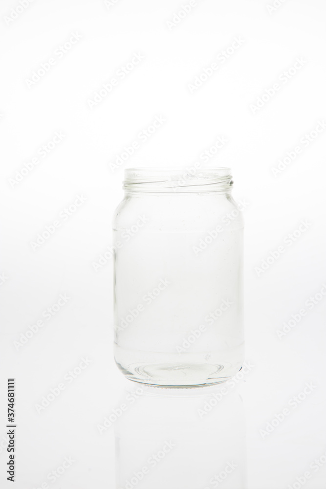Isolated glass bottle on white background without cap. Isolated glass bottle on white background without cap.