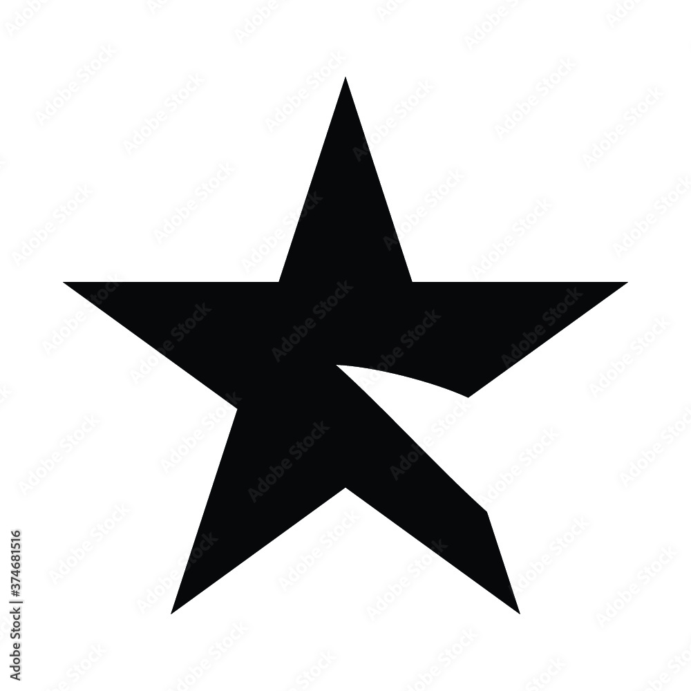 star black color of the flat simple icon. Web apps security Kit illustration vector of the mobile application. The modern style of design. Line single minimalistic sign star black color of the flat simple icon. Web apps security Kit illustration vector of the mobile application. The modern style of design. Line single minimalistic sign