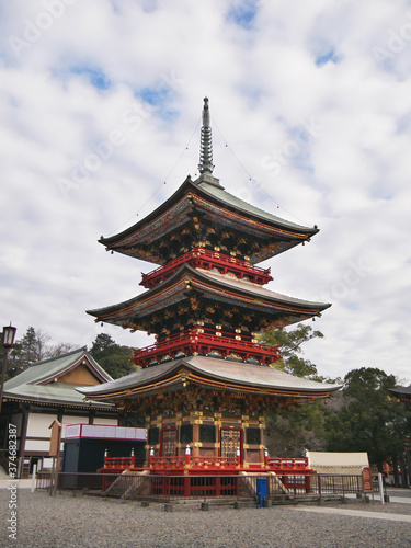 5 storey wooden pagoda at Narita temple Chiba Japan