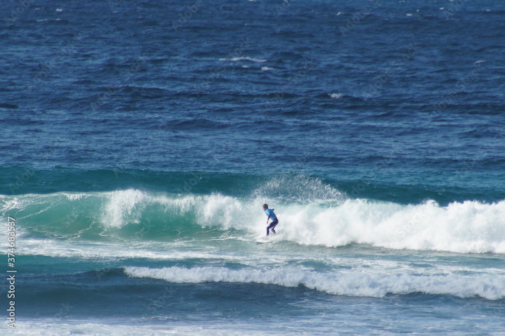 Surf in Pantin, beautiful beach of Galicia,Spain