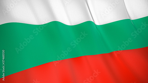 Free Download The flag of Bulgaria. Waving silk flag of Bulgaria. High quality render. 3D illustration - GFXLoad