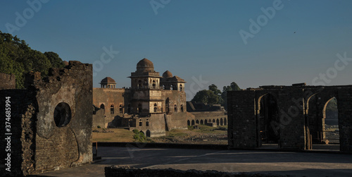 Jahaz Mahal or Ship Palace in Mandu, Madhya Pradesh, India. photo