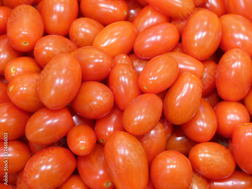 Red grape tomatoes background
