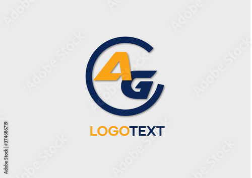 AG letter logo, letter initials logo, name identity logo, vector illustration