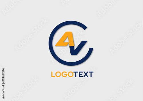 Letter AV logo, letter initials logo, name identity logo, vector illustration