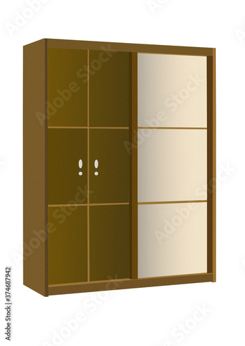 wardrobe illustration, cupboard, illustration drawing