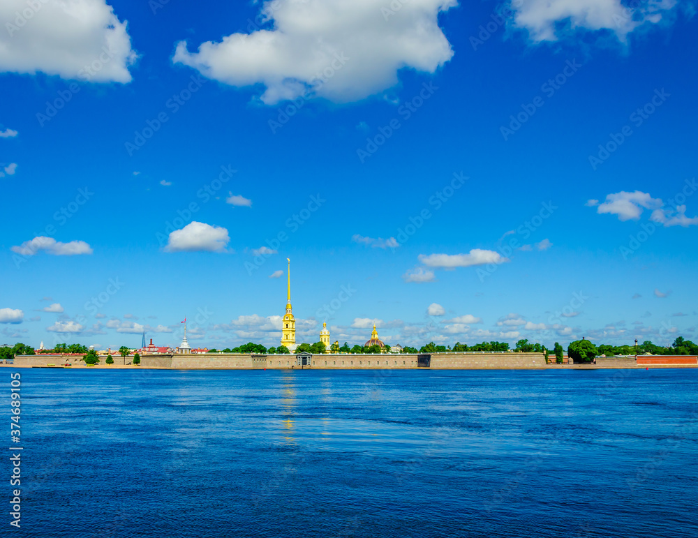 Ancient Peter and Paul fortress on the river in Saint Petersburg. Ancient Peter and Paul fortress on the river in Saint Petersburg.