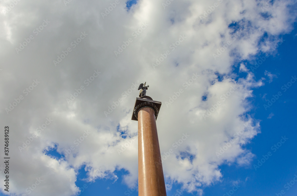 An ancient high granite column.