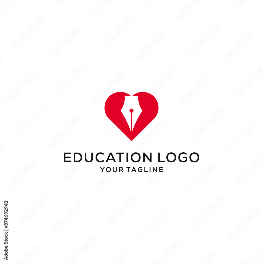love education logo design design vector 