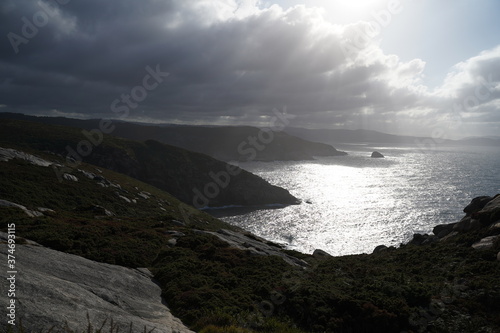  Coast of Galicia. Punta Roncadoira lighthouse area. Galicia,Spain