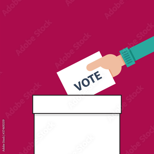 Voting and election concept with box