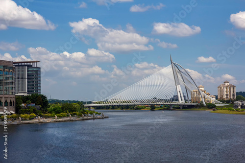 Horizon and panorama of Putrajaya, administrative city of Kuala Lumpur, official residence city of Malaysian Prime Minister, Malaysia