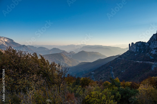 French countryside. Col de Rousset. View of the heights of the Vercors, France