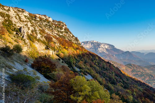 French countryside. Col de Rousset. View of the heights of the Vercors, France