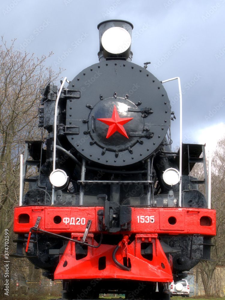 Naklejka premium old steam locomotive