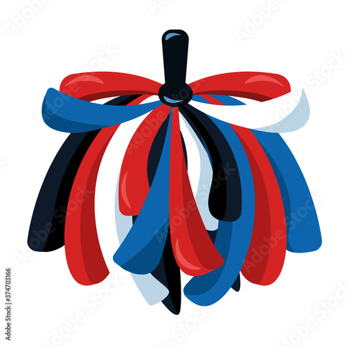 isolated instrument football National football league icon - Vector