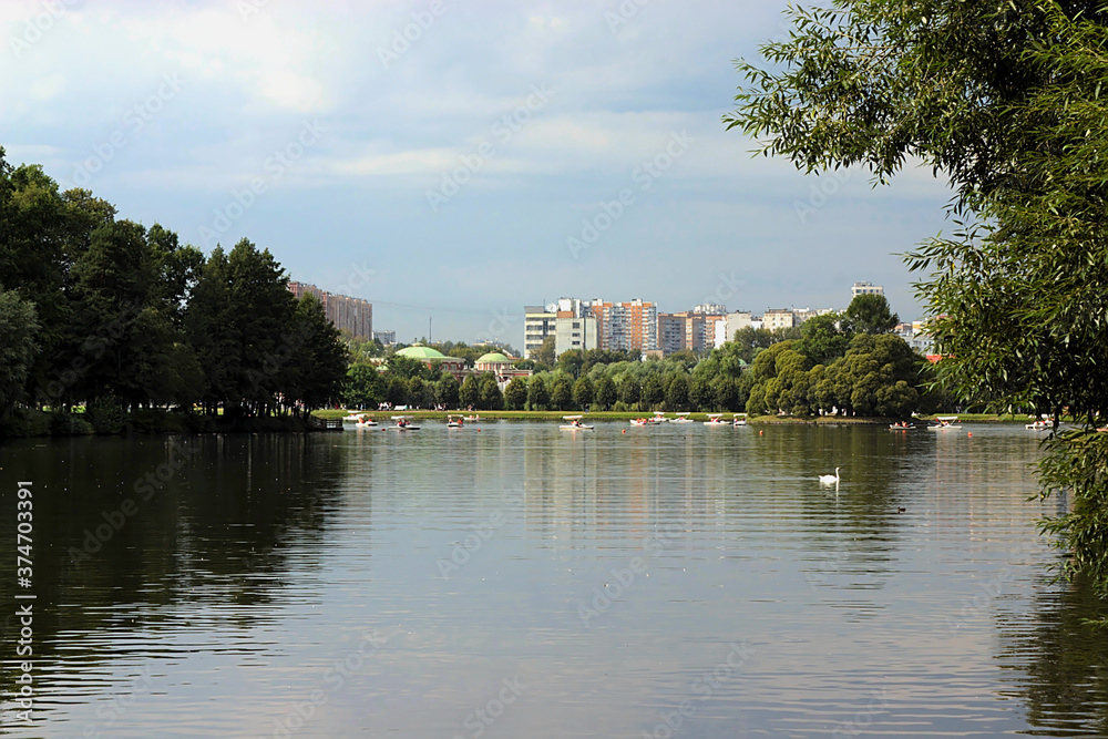 water landscape in a large city park