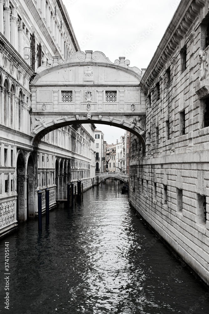 the famous Bridge of sighs in Venice