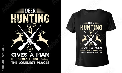 Exclusive deer hunting t shirt design
