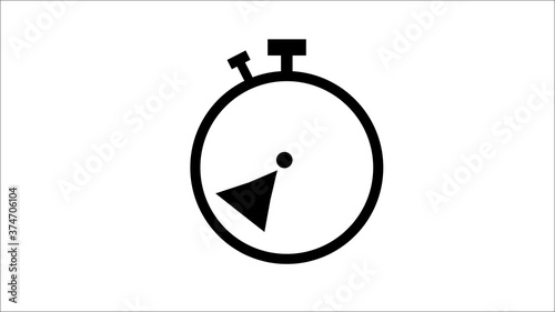 Time flat icon  classic watch design isolated on white background.