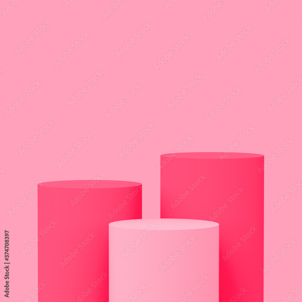 3d white pink rose cylinder podium minimal studio background. Abstract 3d pastel color geometric shape object illustration render. Display for cosmetic perfume fashion product. 3d white pink rose cylinder podium minimal studio background. Abstract 3d pastel color geometric shape object illustration render. Display for cosmetic perfume fashion product.