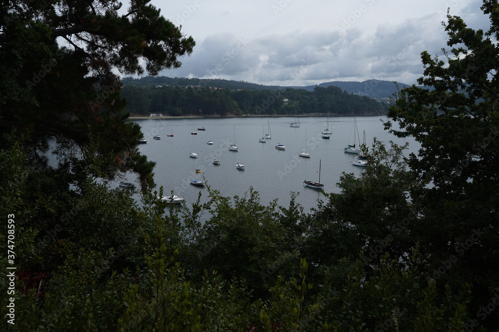 Landscape in  Redes, beautiful fishing village of Galicia,Spain