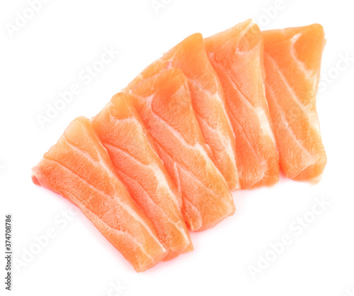 Salmon Sashimi isolated on white background