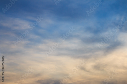 Fototapeta Naklejka Na Ścianę i Meble -  beautiful colorful sky and cloud in twilight time background