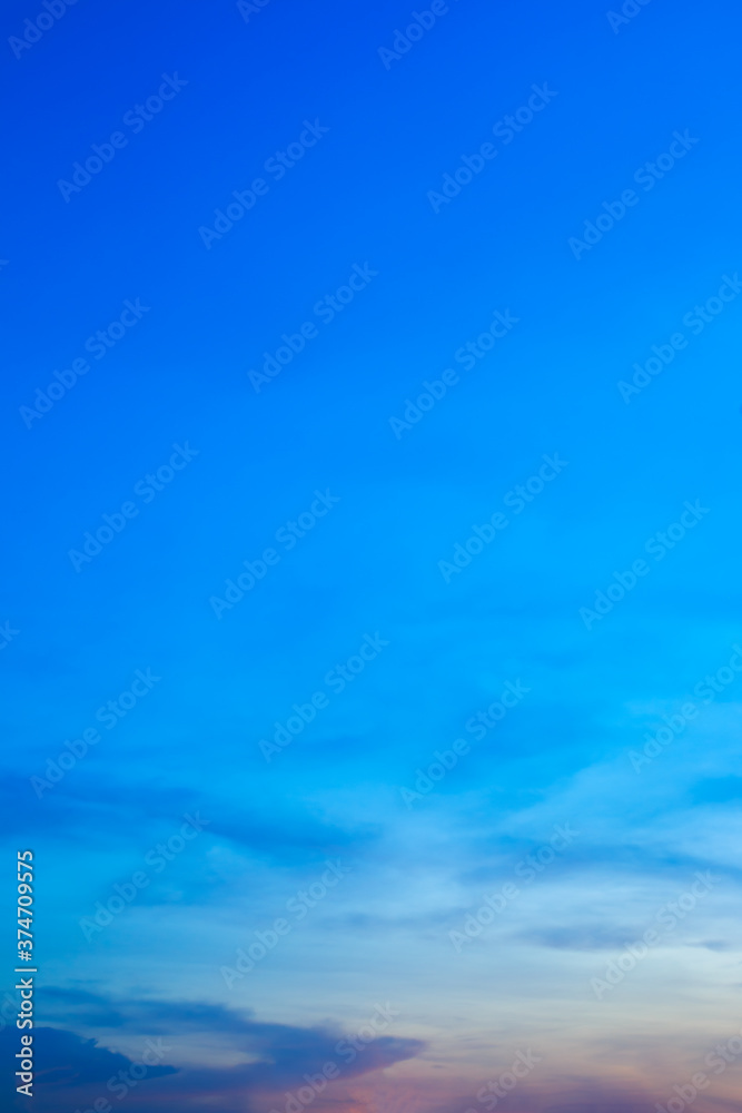 beautiful colorful sky and cloud in twilight time background