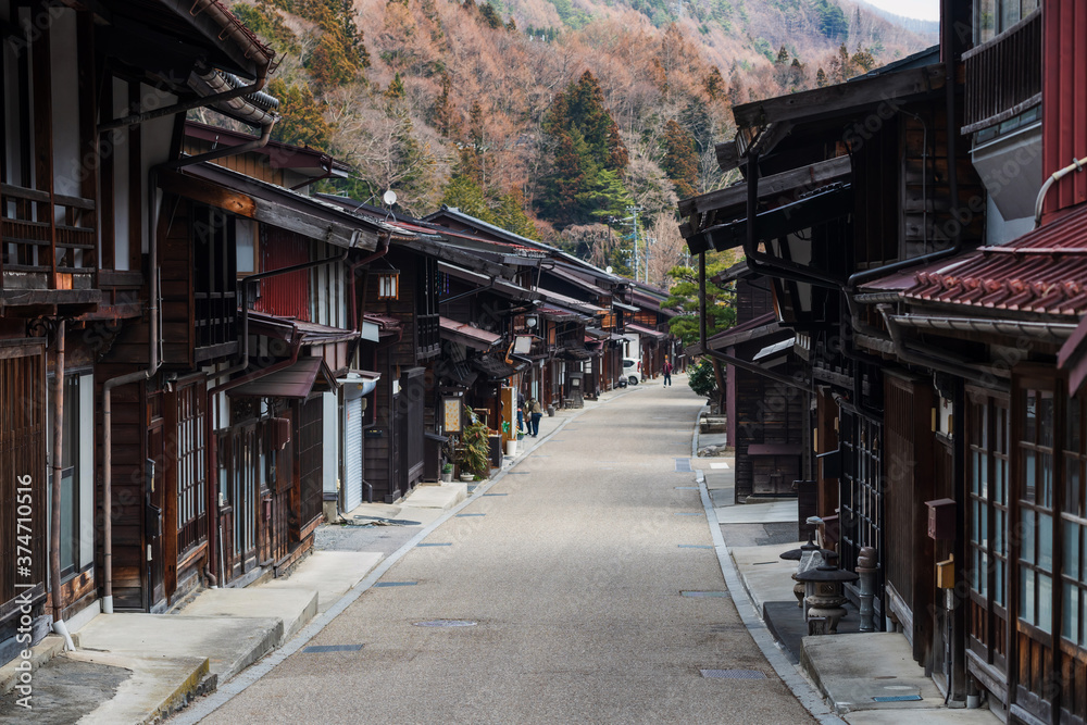 Narai-juku town, Kiso valley, Japan Narai-juku town, Kiso valley, Japan