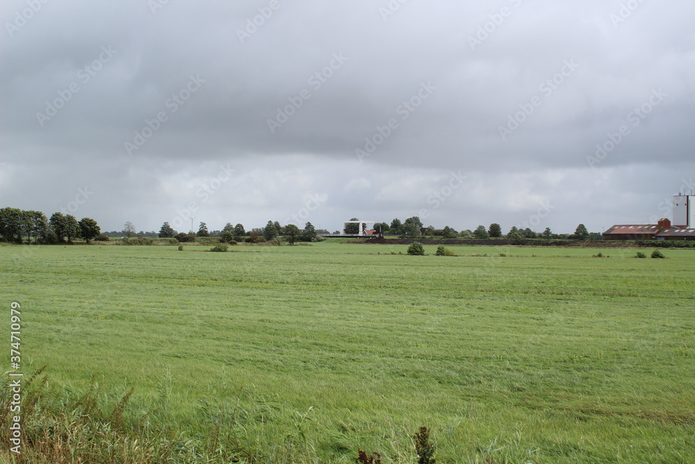 Fototapeta premium the East Frisian flat landscape