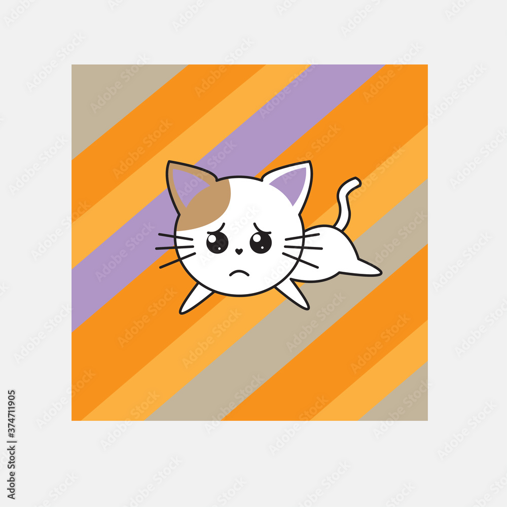 Cute cartoon cat icon design vector illustration Cute cartoon cat icon design vector illustration