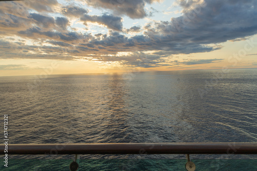 sunset on the sea