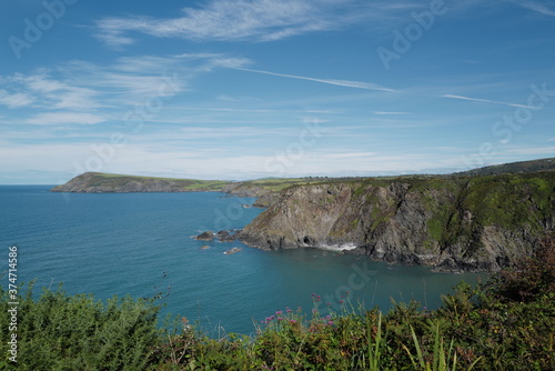 Views of Dinas Head and the surrounding rugged coastline in North Pembrokeshire