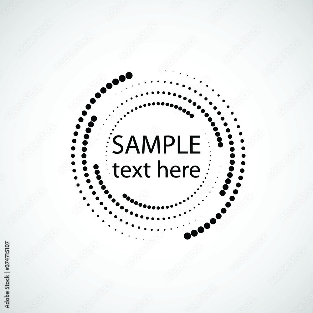 Halftone dots in circle form. round logo . vector dotted frame . design element Halftone dots in circle form. round logo . vector dotted frame . design element