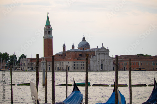 Emotional suntset on S. Giorgio Church, Venice, Italy photo