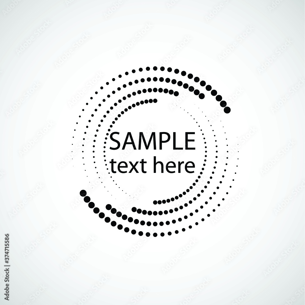 Halftone dots in circle form. round logo . vector dotted frame . design element Halftone dots in circle form. round logo . vector dotted frame . design element