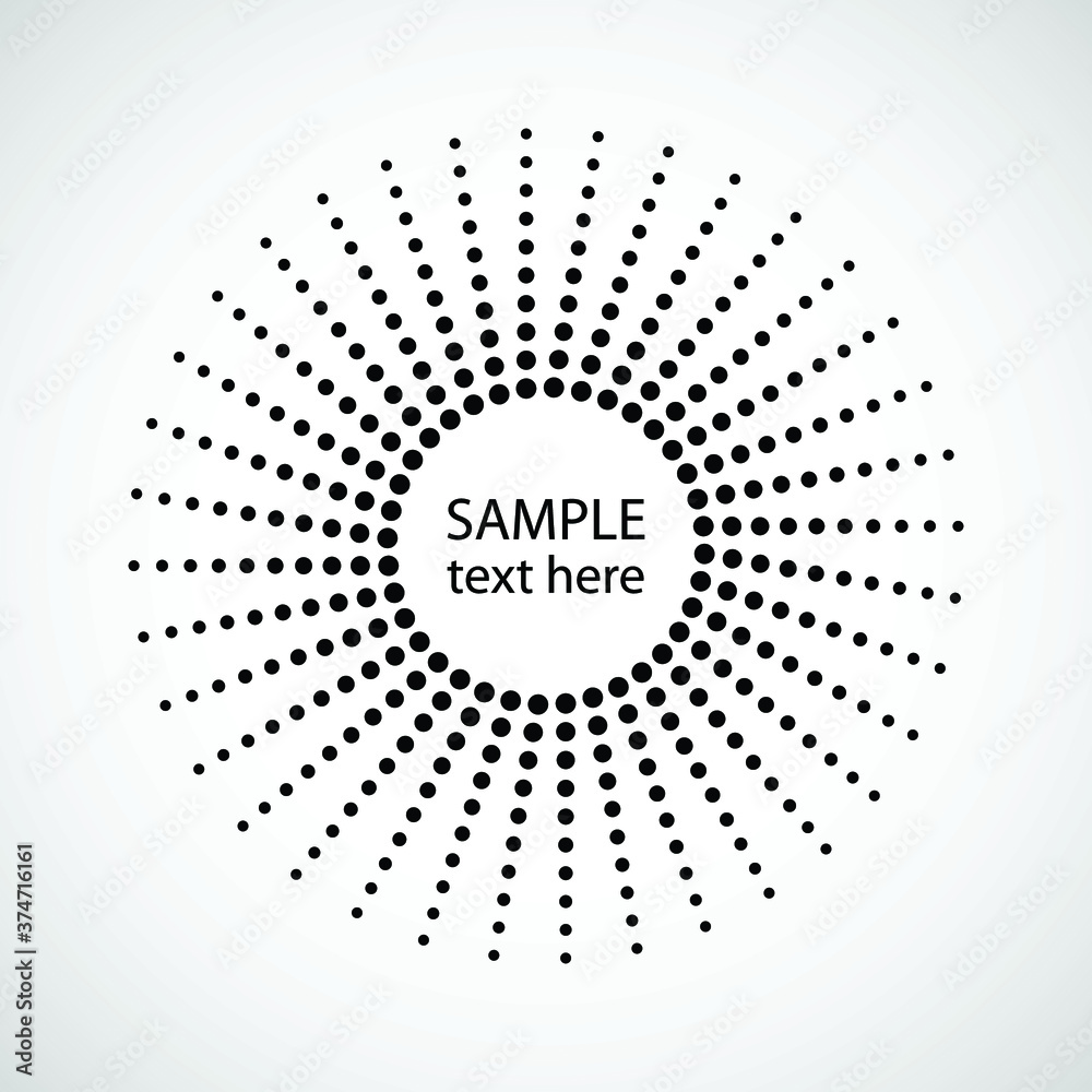 Halftone dots in circle form. round logo . vector dotted frame . design element Halftone dots in circle form. round logo . vector dotted frame . design element