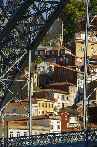 Dom Luis I Bridge and Ribeira district of Porto, Portugal © hectorchristiaen