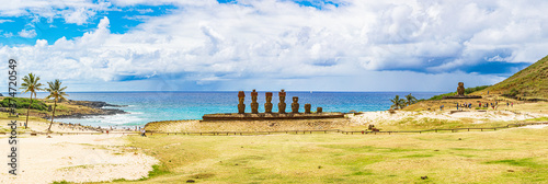 Easter Island Chile South America Moai Statue  photo
