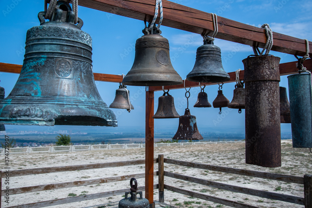 Fototapeta premium large Church bells hanging outside
