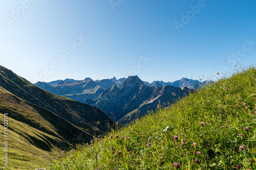 View to the Höfats the beautiful grass mountain in the Allgäu alps. Located in Germany. © Christian