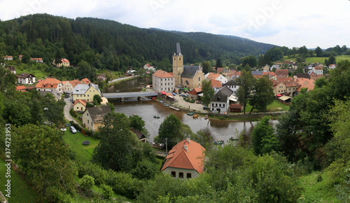 Obraz na płótnie Rozmberk nad Vltavou, Czech Republic w salonie