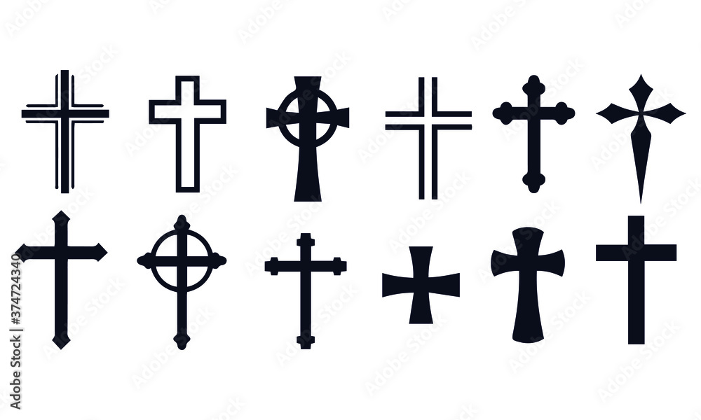 christian cross vector design religion sign vector design 