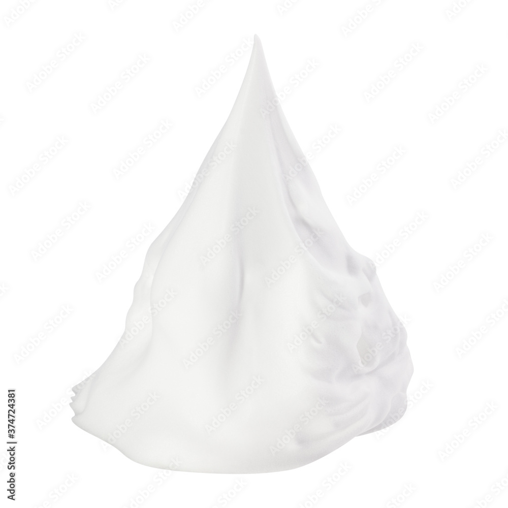 Obraz premium Whipped cream isolated on white background