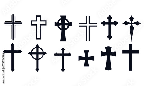 christian cross vector design religion sign vector design 