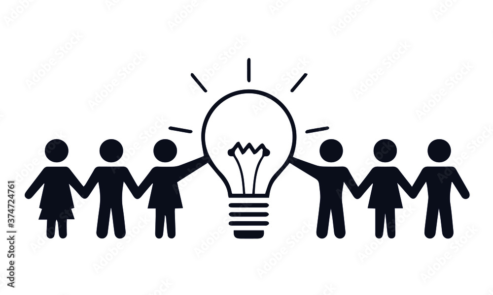 creative concept of creativity and innovation vector design 