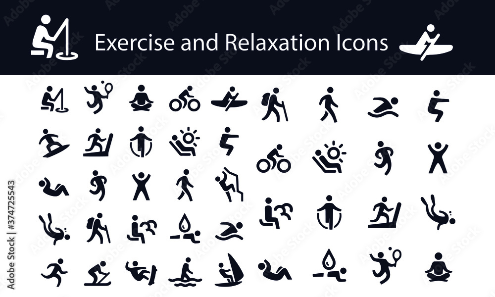 Exercise and Relaxation Icons