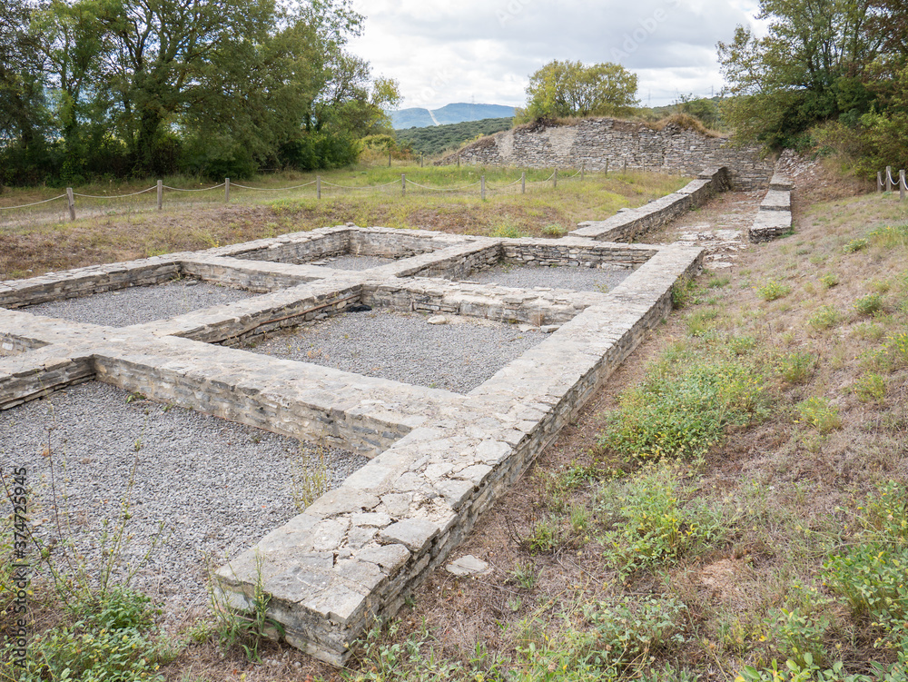 Ruins of the Iruña-Veleia Archaeological Site, a Roman town (oppidum) near Vitoria, Álava, Basque Country, Spain
