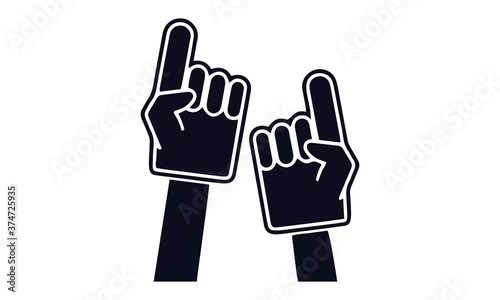 fan foan finger vector design 